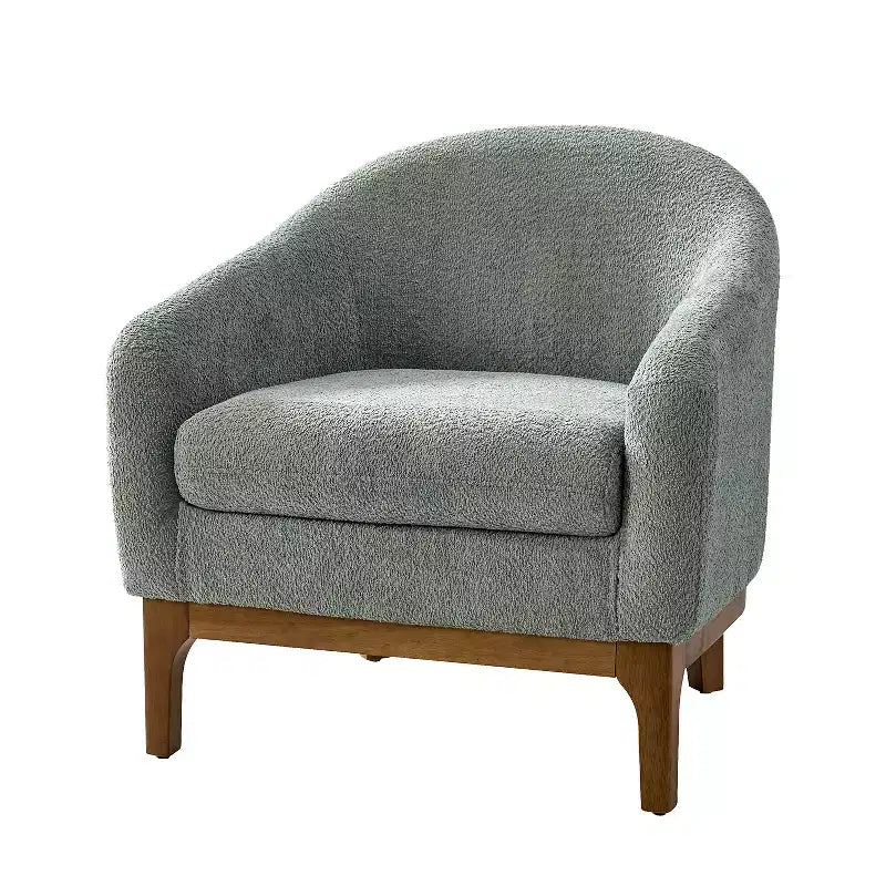 Fauteuil Kiian Boucle avec pieds en bois massif | HULALA HOME