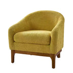 Fauteuil Kiian Boucle avec pieds en bois massif | HULALA HOME