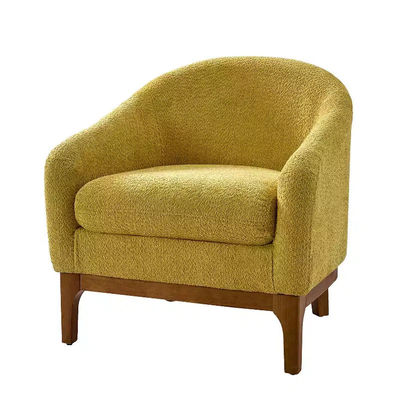 Fauteuil Kiian Boucle avec pieds en bois massif | HULALA HOME