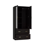 Organisateur de vêtements Famapy multi-rangements avec miroir et tringles de suspension