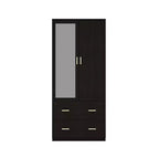 Organisateur de vêtements Famapy multi-rangements avec miroir et tringles de suspension