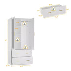 Organisateur de vêtements Famapy multi-rangements avec miroir et tringles de suspension