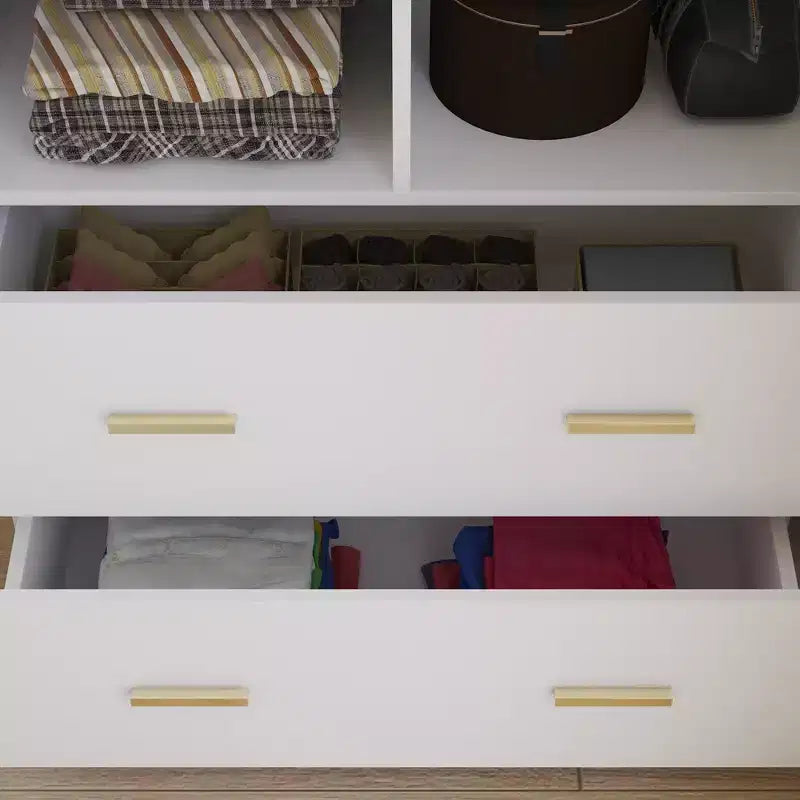 Organisateur de vêtements Famapy multi-rangements avec miroir et tringles de suspension