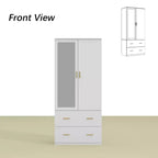 Organisateur de vêtements Famapy multi-rangements avec miroir et tringles de suspension