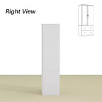 Organisateur de vêtements Famapy multi-rangements avec miroir et tringles de suspension