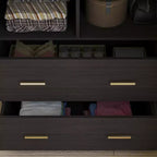 Organisateur de vêtements Famapy multi-rangements avec miroir et tringles de suspension