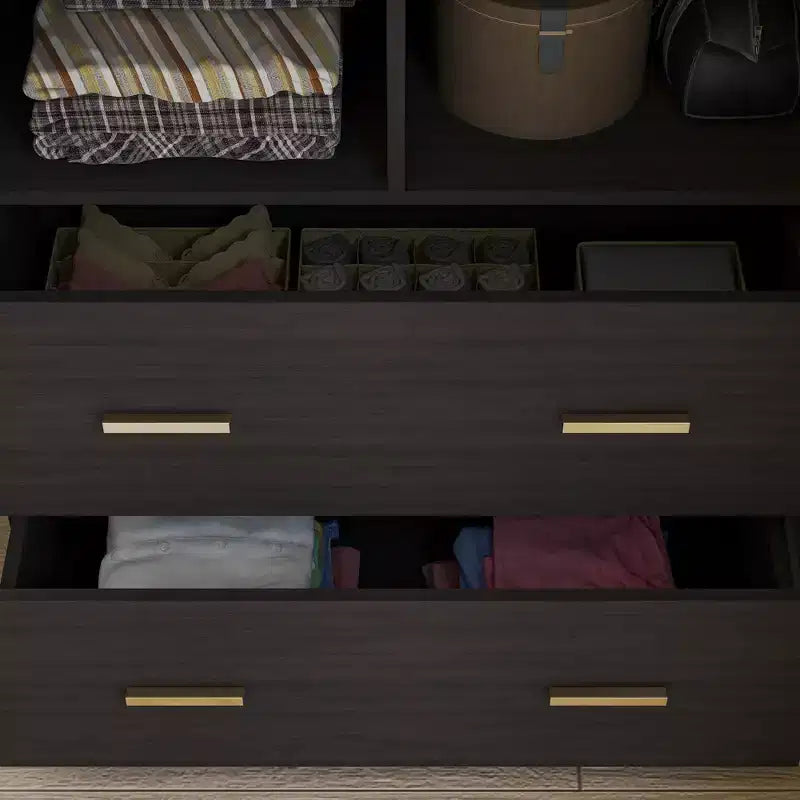 Organisateur de vêtements Famapy multi-rangements avec miroir et tringles de suspension