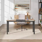 Bureau d'ordinateur Whizmax 160 cm, grand bureau de bureau avec cadre en métal, bureau de jeu moderne, poste de travail d'écriture robuste pour l'étude, le bureau à domicile, la chambre à coucher