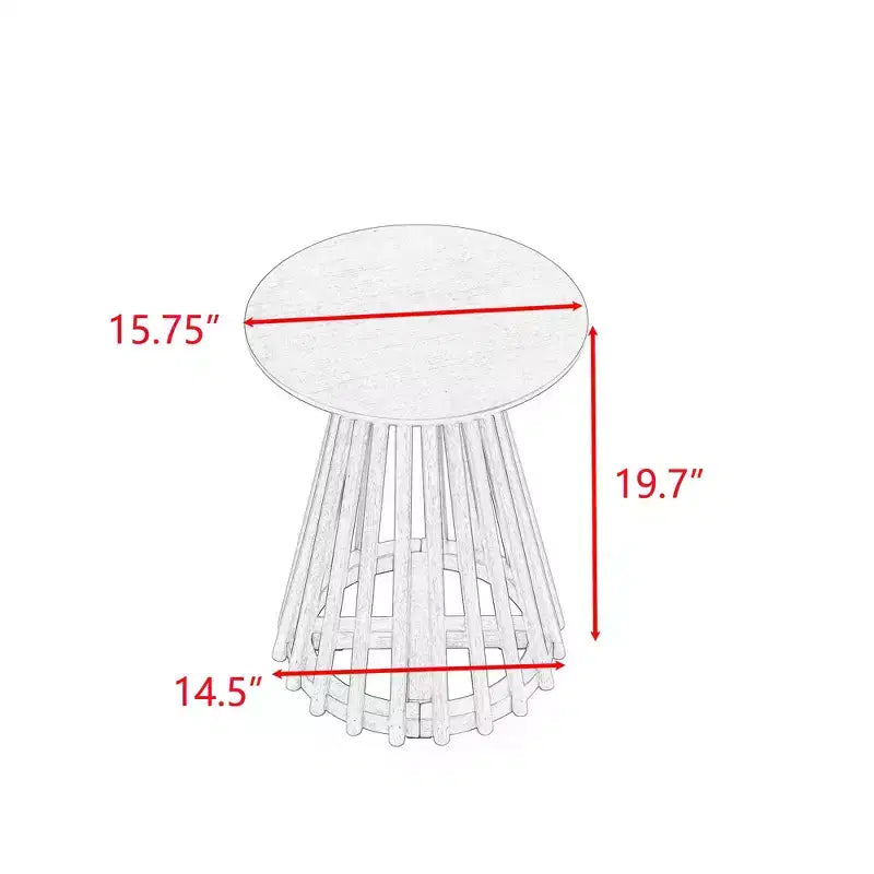 Table basse ronde en bois AndMakers de 40 cm