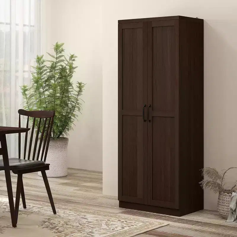 Garde-manger de cuisine HOMCOM, Armoire de rangement autonome à 5 niveaux avec 2 étagères réglables pour salle à manger, salon