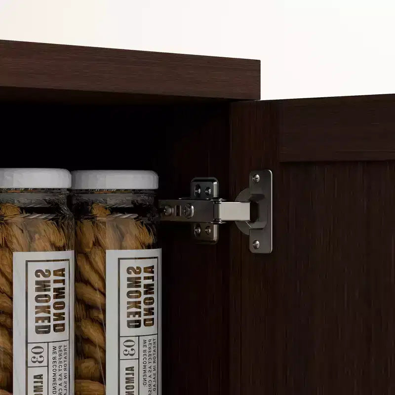Garde-manger de cuisine HOMCOM, Armoire de rangement autonome à 5 niveaux avec 2 étagères réglables pour salle à manger, salon