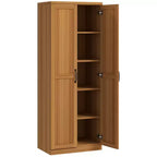 Garde-manger de cuisine HOMCOM, Armoire de rangement autonome à 5 niveaux avec 2 étagères réglables pour salle à manger, salon