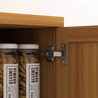 Garde-manger de cuisine HOMCOM, Armoire de rangement autonome à 5 niveaux avec 2 étagères réglables pour salle à manger, salon