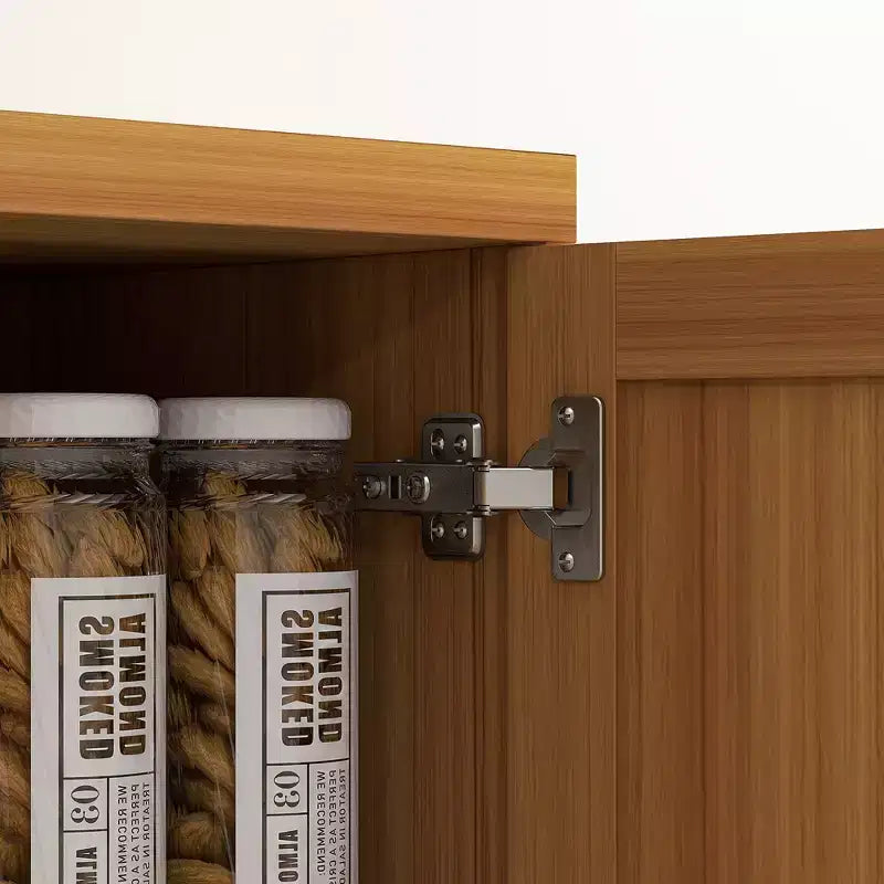 Garde-manger de cuisine HOMCOM, Armoire de rangement autonome à 5 niveaux avec 2 étagères réglables pour salle à manger, salon