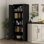 Garde-manger de cuisine HOMCOM, Armoire de rangement autonome à 5 niveaux avec 2 étagères réglables pour salle à manger, salon