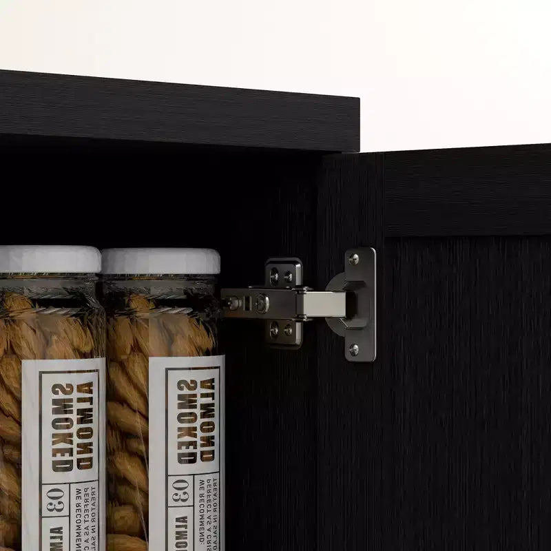 Garde-manger de cuisine HOMCOM, Armoire de rangement autonome à 5 niveaux avec 2 étagères réglables pour salle à manger, salon