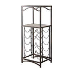 Kings Brand Furniture Range-bouteilles en métal Biola d'une capacité de 15 bouteilles, organiseur de rangement, cuivre brossé