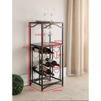 Kings Brand Furniture Range-bouteilles en métal Biola d'une capacité de 15 bouteilles, organiseur de rangement, cuivre brossé