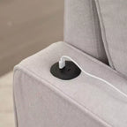 Canapé convertible en forme de L HYLEORY avec lit gigogne, canapé-lit avec méridienne réversible pour salon, appartement,, chambre, bureau