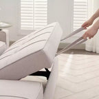 Canapé convertible en forme de L HYLEORY avec lit gigogne, canapé-lit avec méridienne réversible pour salon, appartement,, chambre, bureau