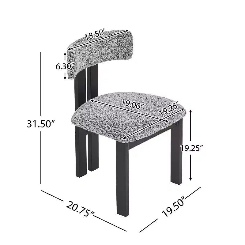 Chaises de salle à manger rembourrées Christopher Knight Home Astura à cadre en fer (lot de 2)