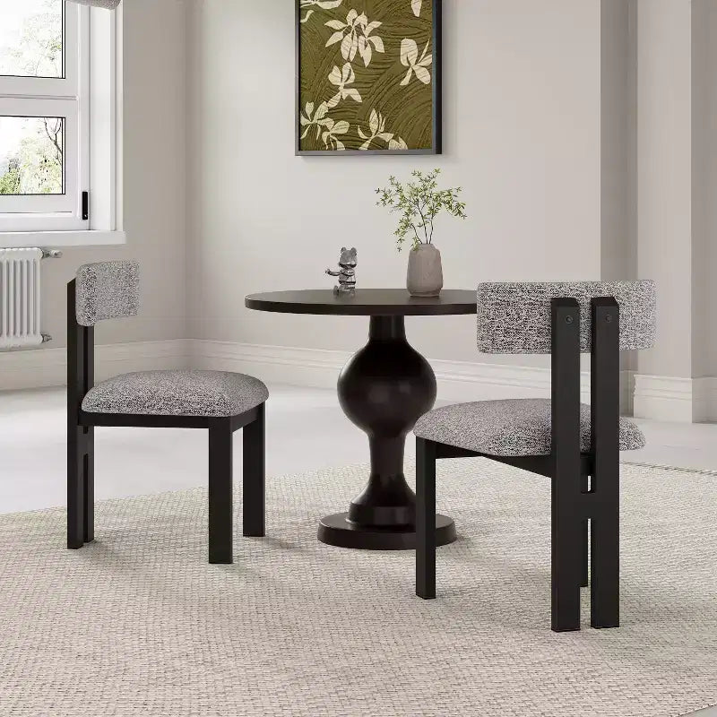 Chaises de salle à manger rembourrées Christopher Knight Home Astura à cadre en fer (lot de 2)