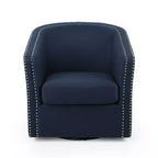 Fauteuil pivotant contemporain en tissu Leily de GDFStudio