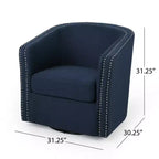 Fauteuil pivotant contemporain en tissu Leily de GDFStudio