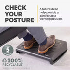 Repose-pieds ergonomique Fellowes Bretya, 100016562, Noir