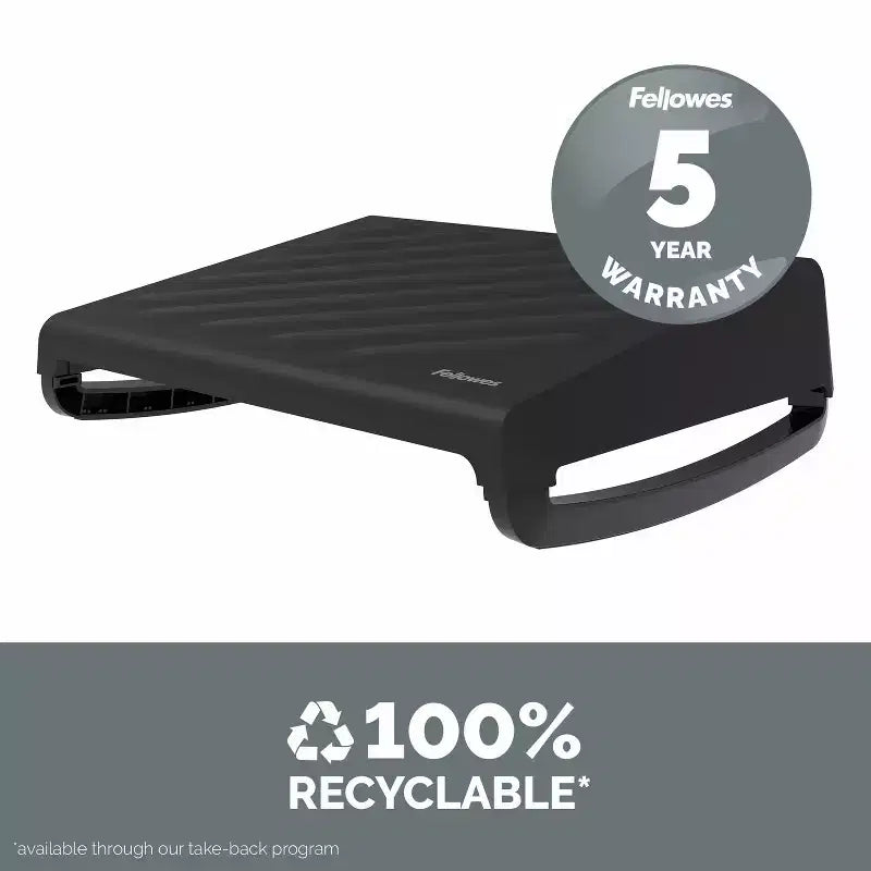 Repose-pieds ergonomique Fellowes Bretya, 100016562, Noir