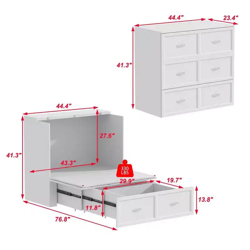 Poulie mobile inférieure pour lit escamotable Famapy White avec douille robuste et durable