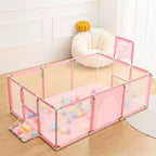 GOTGELIF 71x48 Parc Bébé Pliable à 4 Panneaux avec Panier de Basket