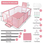 GOTGELIF 71x48 Parc Bébé Pliable à 4 Panneaux avec Panier de Basket