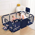 GOTGELIF 71x48 Parc Bébé Pliable à 4 Panneaux avec Panier de Basket