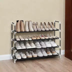 Élégant meuble à chaussures 4 niveaux au design compact et à assemblage facile – La solution de rangement parfaite pour les chaussures dans les couloirs et les placards.