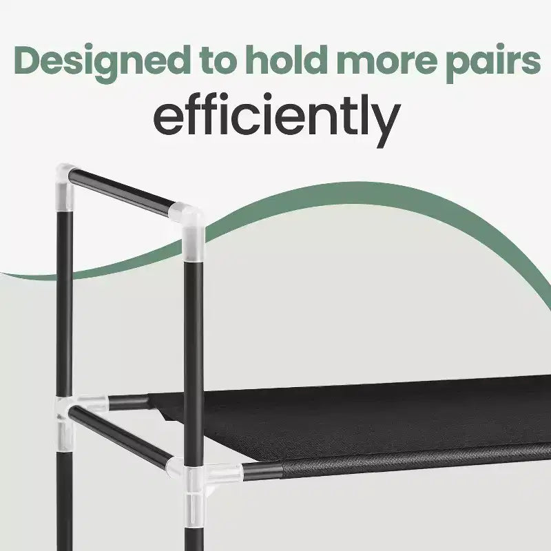 Élégant meuble à chaussures 4 niveaux au design compact et à assemblage facile – La solution de rangement parfaite pour les chaussures dans les couloirs et les placards.