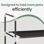 Élégant meuble à chaussures 4 niveaux au design compact et à assemblage facile – La solution de rangement parfaite pour les chaussures dans les couloirs et les placards.