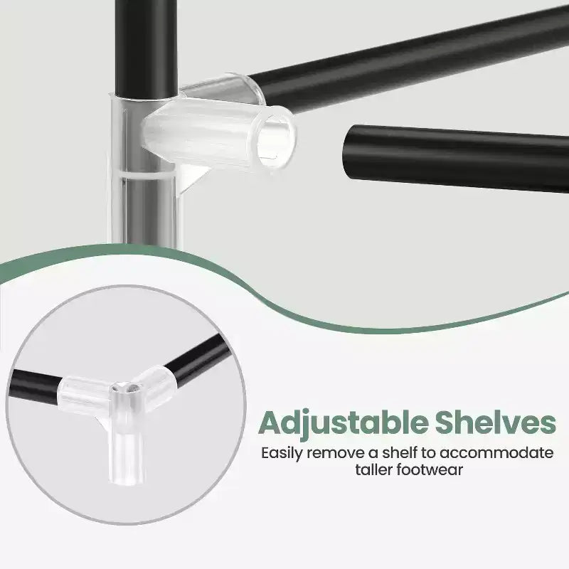 Élégant meuble à chaussures 4 niveaux au design compact et à assemblage facile – La solution de rangement parfaite pour les chaussures dans les couloirs et les placards.