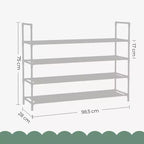 Élégant meuble à chaussures 4 niveaux au design compact et à assemblage facile – La solution de rangement parfaite pour les chaussures dans les couloirs et les placards.