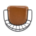Christopher Knight Home Drats Chaises de salle à manger modernes en similicuir avec pieds en métal (Lot de 2), Brun/Noir