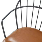Christopher Knight Home Drats Chaises de salle à manger modernes en similicuir avec pieds en métal (Lot de 2), Brun/Noir