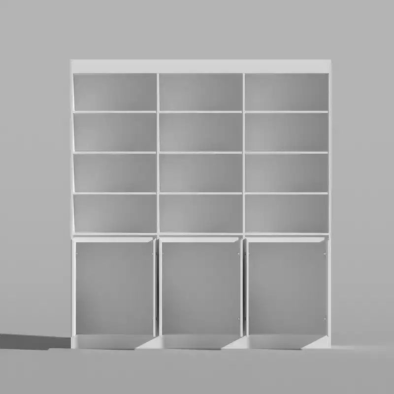Bibliothèque Famapy Grande Taille Blanche : Un Espace de Rangement Généreux dans un Design Minimaliste