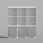 Bibliothèque Famapy Grande Taille Blanche : Un Espace de Rangement Généreux dans un Design Minimaliste