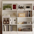 Bibliothèque Famapy Grande Taille Blanche : Un Espace de Rangement Généreux dans un Design Minimaliste