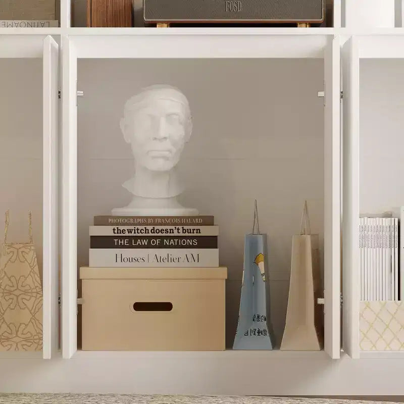 Bibliothèque Famapy Grande Taille Blanche : Un Espace de Rangement Généreux dans un Design Minimaliste