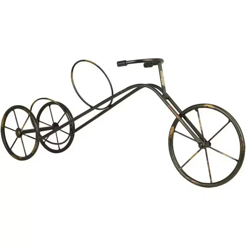 LIVEVIE Classic Vintage Bike Trike Style Wine Rack Freestanding One-Bottle Holder, Bike-Shaped Wine Organizer for Countertop and Tabletop