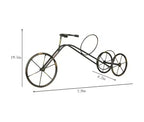 LIVVIE Range-bouteille individuel autoportant en forme de tricycle de style vintage classique, support à vin en forme de vélo pour comptoir et table