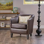 Fauteuil Club Rembourré Contemporain GDFStudio Hawthorne avec Clous Décoratifs