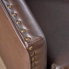 Fauteuil Club Rembourré Contemporain GDFStudio Hawthorne avec Clous Décoratifs