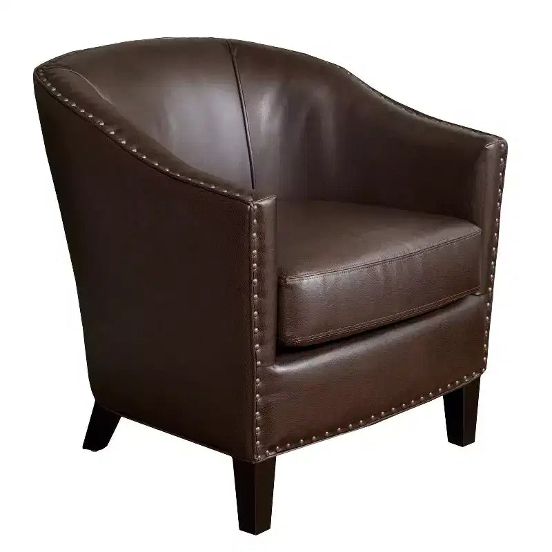 Fauteuil Club Rembourré Contemporain GDFStudio Hawthorne avec Clous Décoratifs